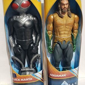 NEW Spin Master Aquaman and the Lost Kingdom Lot Of 2: Aquaman & Black Manta 12"
